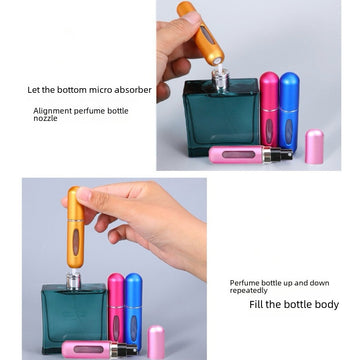 Perfume Bottles 5ml bottom filling press spray bottle portable Travel Cosmetic Bottles